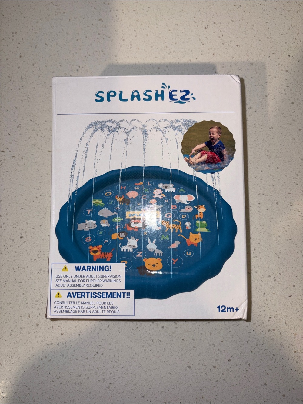Splash SplashEZ Blue Animal Letter Splash Mat